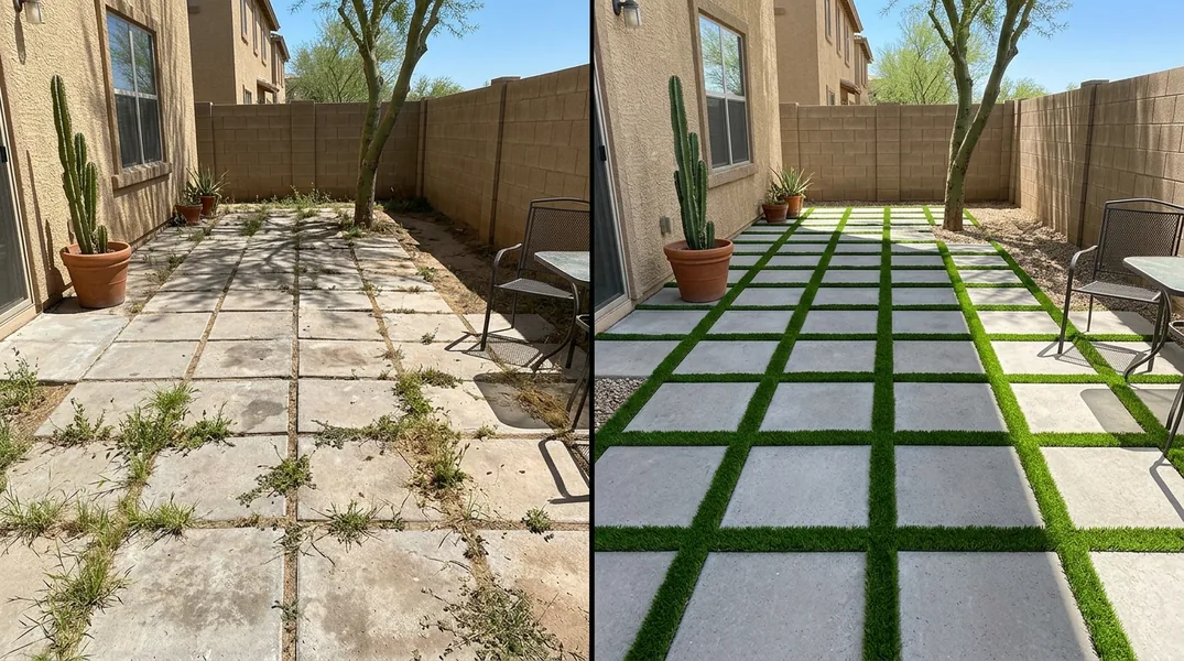 Result artificial grass installation in Chandler - Chandler Turf Installation